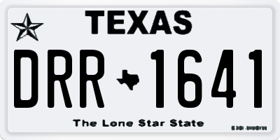 TX license plate DRR1641