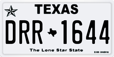 TX license plate DRR1644