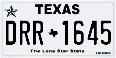 TX license plate DRR1645