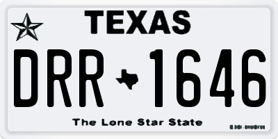TX license plate DRR1646