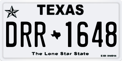 TX license plate DRR1648