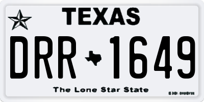 TX license plate DRR1649