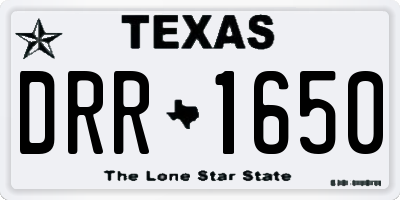 TX license plate DRR1650