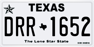 TX license plate DRR1652