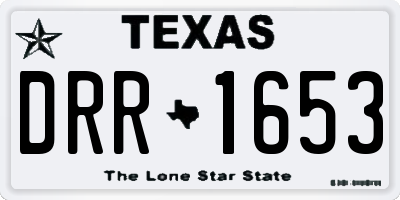 TX license plate DRR1653