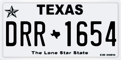TX license plate DRR1654