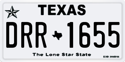 TX license plate DRR1655