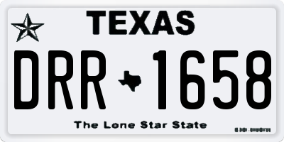 TX license plate DRR1658