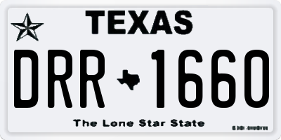 TX license plate DRR1660