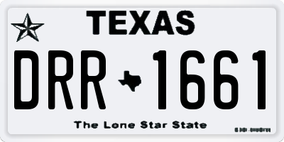 TX license plate DRR1661