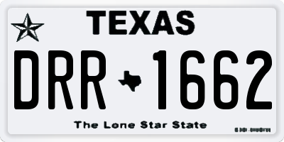 TX license plate DRR1662