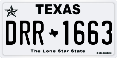 TX license plate DRR1663