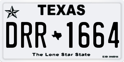 TX license plate DRR1664