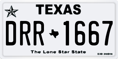 TX license plate DRR1667