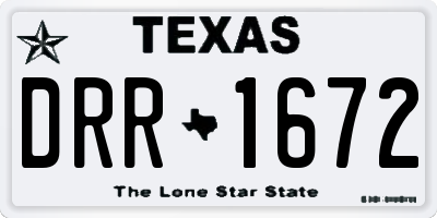 TX license plate DRR1672