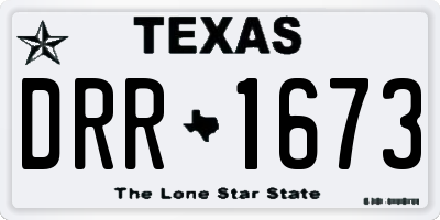 TX license plate DRR1673