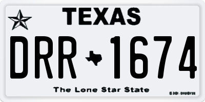 TX license plate DRR1674