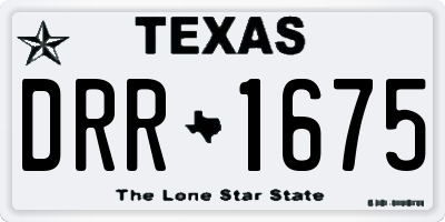 TX license plate DRR1675