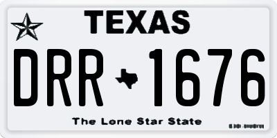 TX license plate DRR1676