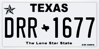TX license plate DRR1677