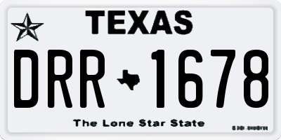 TX license plate DRR1678