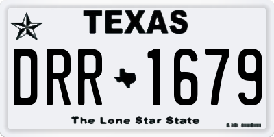 TX license plate DRR1679