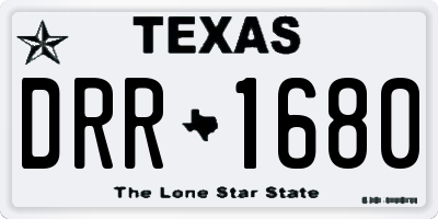 TX license plate DRR1680