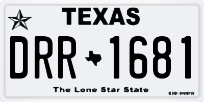 TX license plate DRR1681