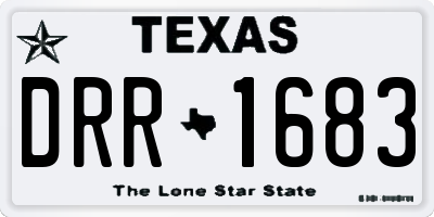 TX license plate DRR1683