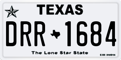 TX license plate DRR1684