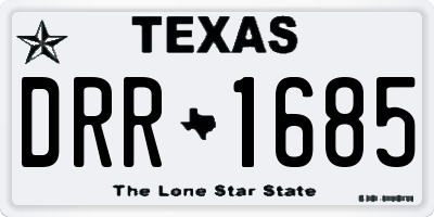 TX license plate DRR1685