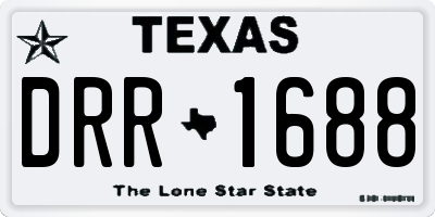 TX license plate DRR1688