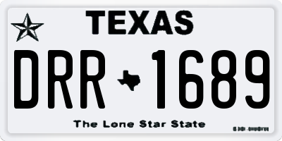 TX license plate DRR1689