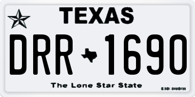 TX license plate DRR1690