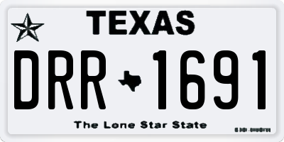 TX license plate DRR1691
