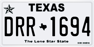 TX license plate DRR1694