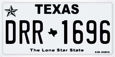 TX license plate DRR1696