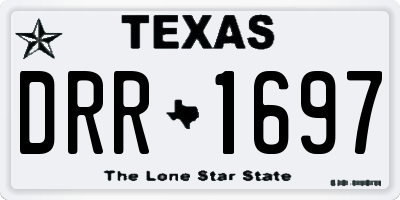 TX license plate DRR1697