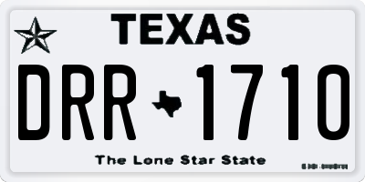 TX license plate DRR1710
