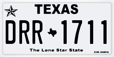 TX license plate DRR1711
