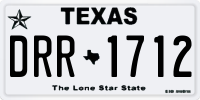 TX license plate DRR1712
