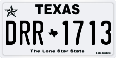 TX license plate DRR1713
