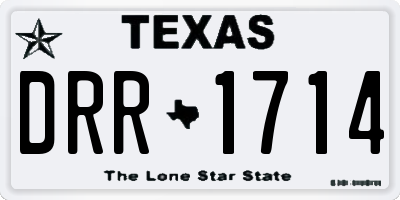 TX license plate DRR1714