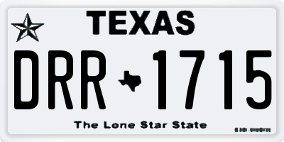 TX license plate DRR1715