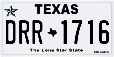 TX license plate DRR1716