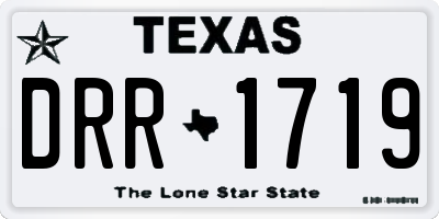 TX license plate DRR1719