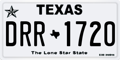 TX license plate DRR1720