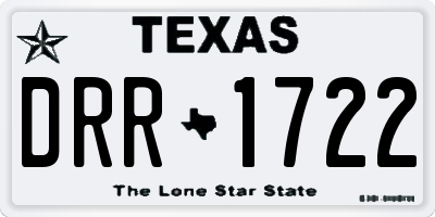 TX license plate DRR1722