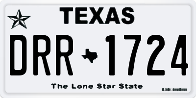 TX license plate DRR1724
