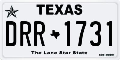 TX license plate DRR1731